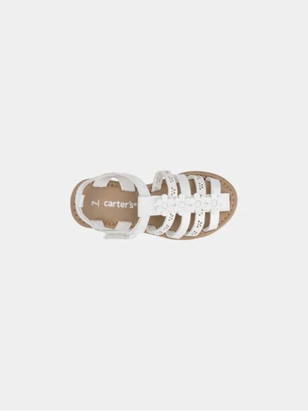 Carters Toddler Girl Floral Sandals - White Size 5 - Picture 6 of 6